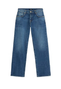 7 FOR ALL MANKIND WOMEN CALIE STRAIGHT  Mid Waist Jeans Explorer Blue