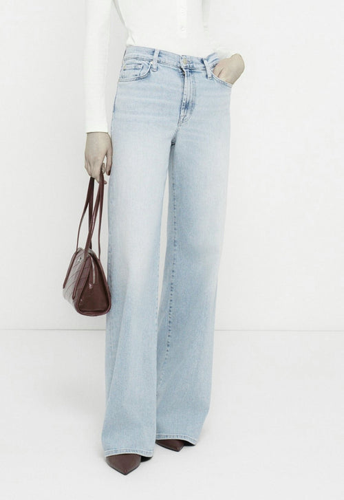 7 FOR ALL MANKIND WOMEN Lotta Frosted Lotus Jeans Light Blue
