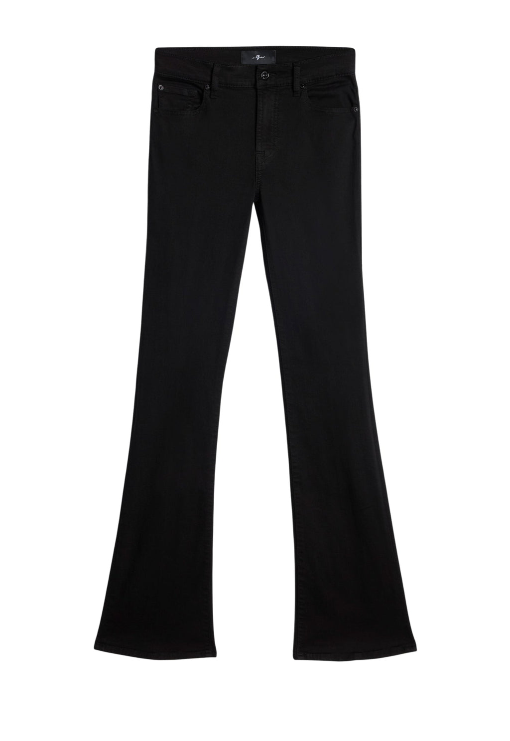 7 FOR ALL MANKIND WOMEN BOOTCUT Rinsed Mid Waist Jeans Black