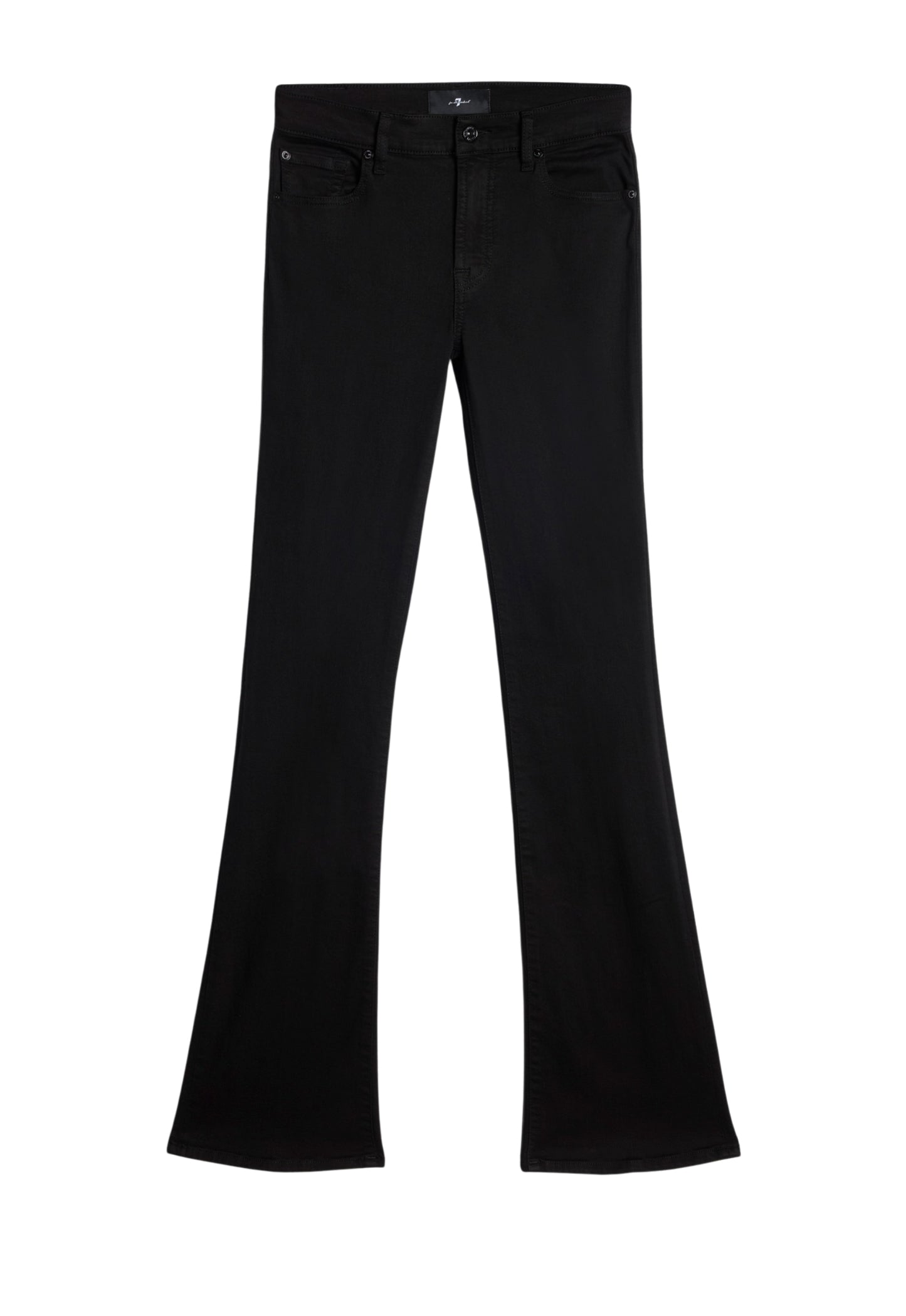 7 FOR ALL MANKIND WOMEN BOOTCUT Rinsed Mid Waist Jeans Black