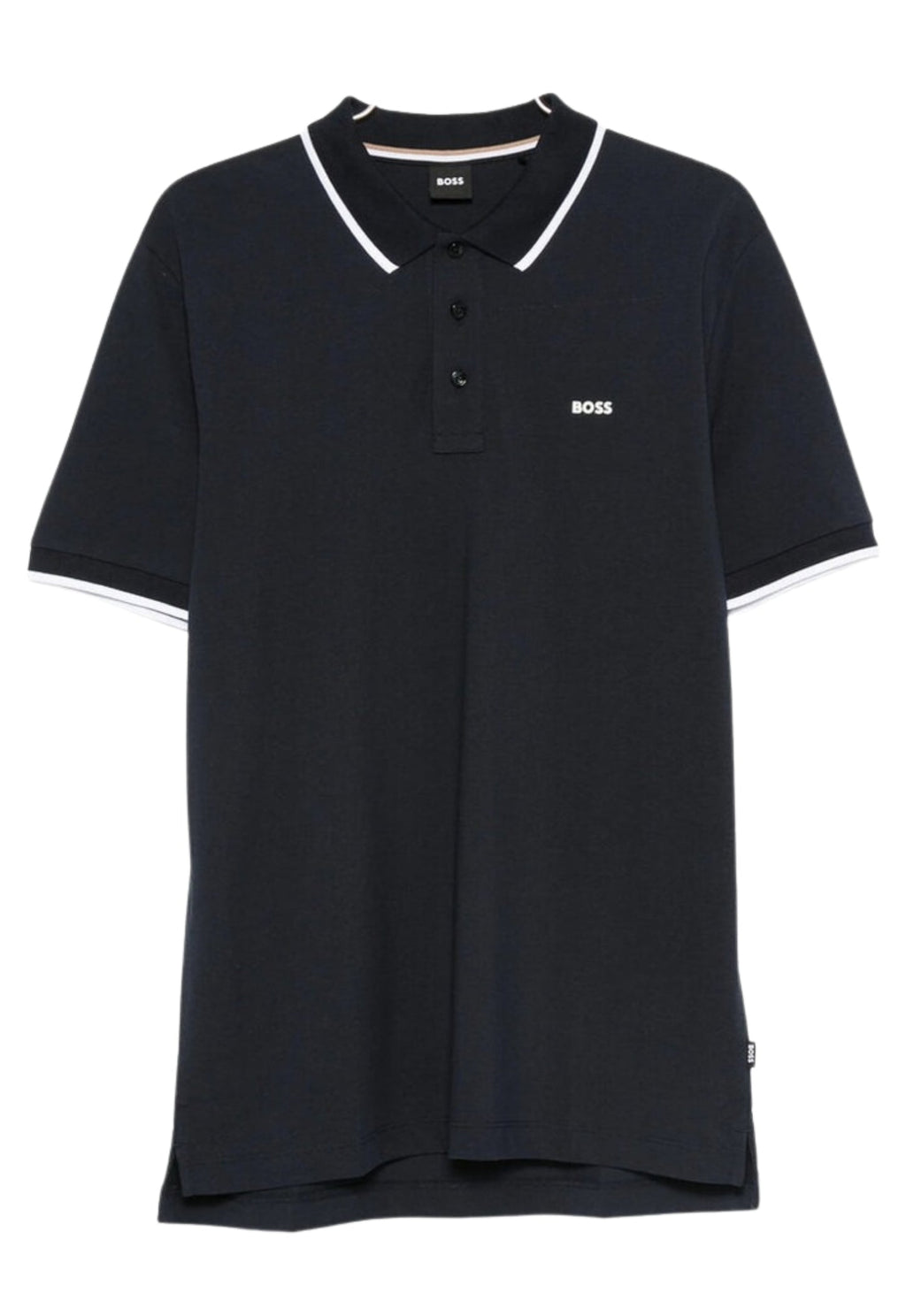 BOSS Parlay 190 Cotton-Piqué Polo Shirt With Contrast Tipping Dark Blue
