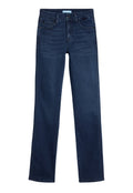 7 FOR ALL MANKIND WOMEN KIMMIE STRAIGHT Park Avenue Mid Waist Slim Jeans Dark Blue