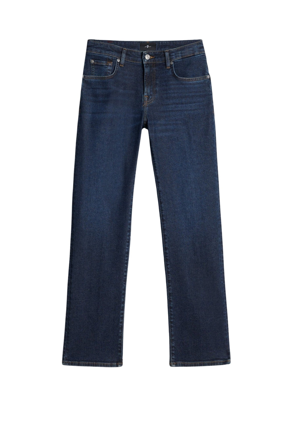 7 FOR ALL MANKIND WOMEN Calie Straight Jeans Bluecrest Dark Blue