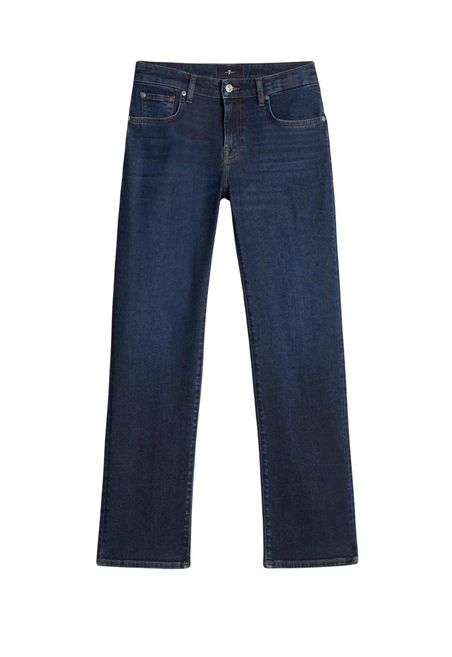 7 FOR ALL MANKIND WOMEN Calie Straight Jeans Bluecrest Dark Blue