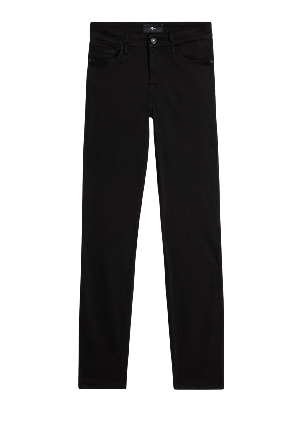 7 FOR ALL MANKIND WOMEN KIMMIE STRAIGHT Rinsed Mid Waist Slim Jeans Black