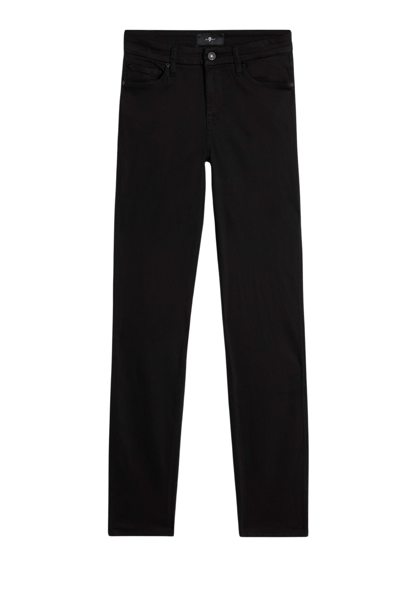 7 FOR ALL MANKIND WOMEN KIMMIE STRAIGHT Rinsed Mid Waist Slim Jeans Black