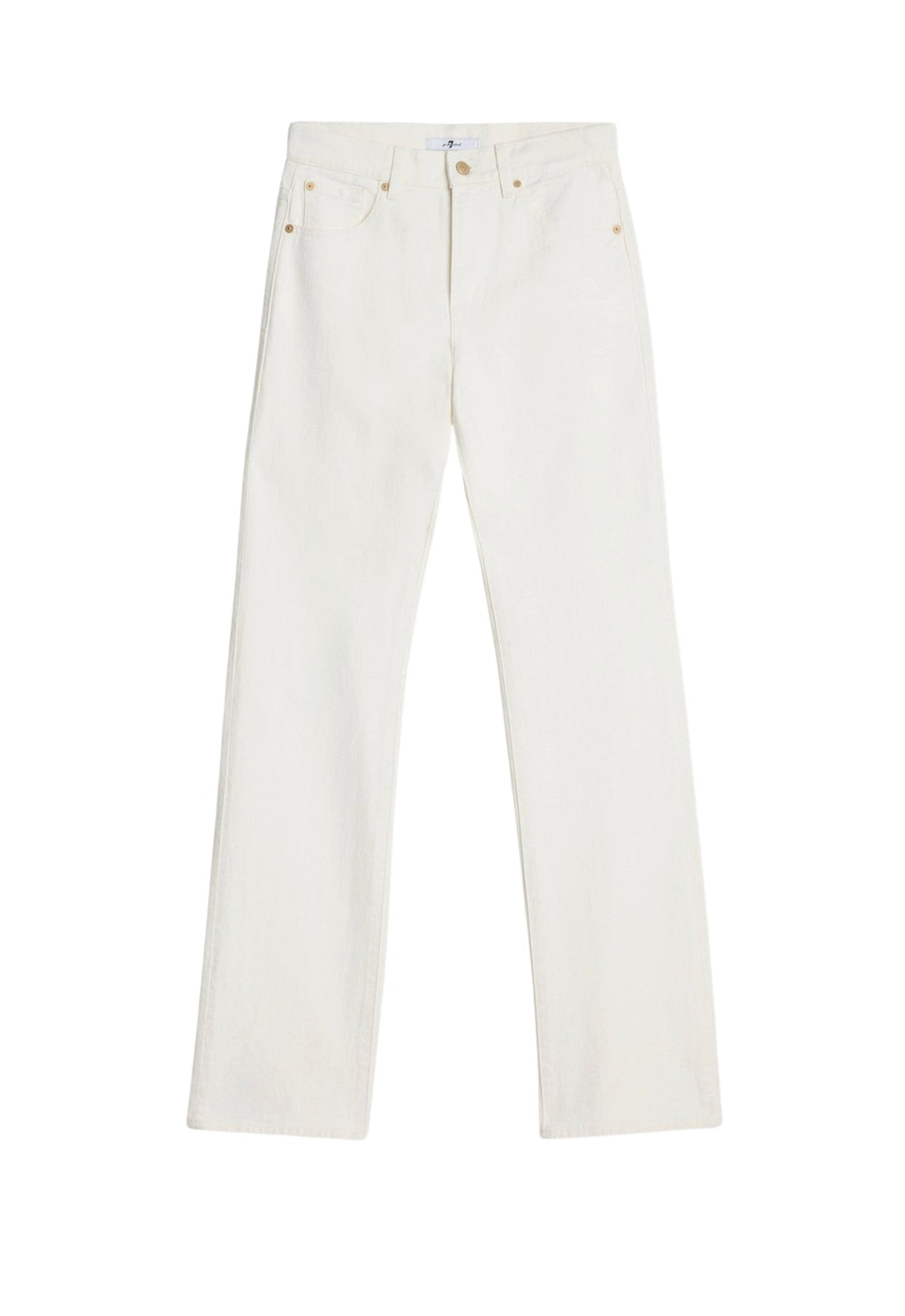 7 FOR ALL MANKIND WOMEN TESS High Rise Straight Jeans Milkyway White