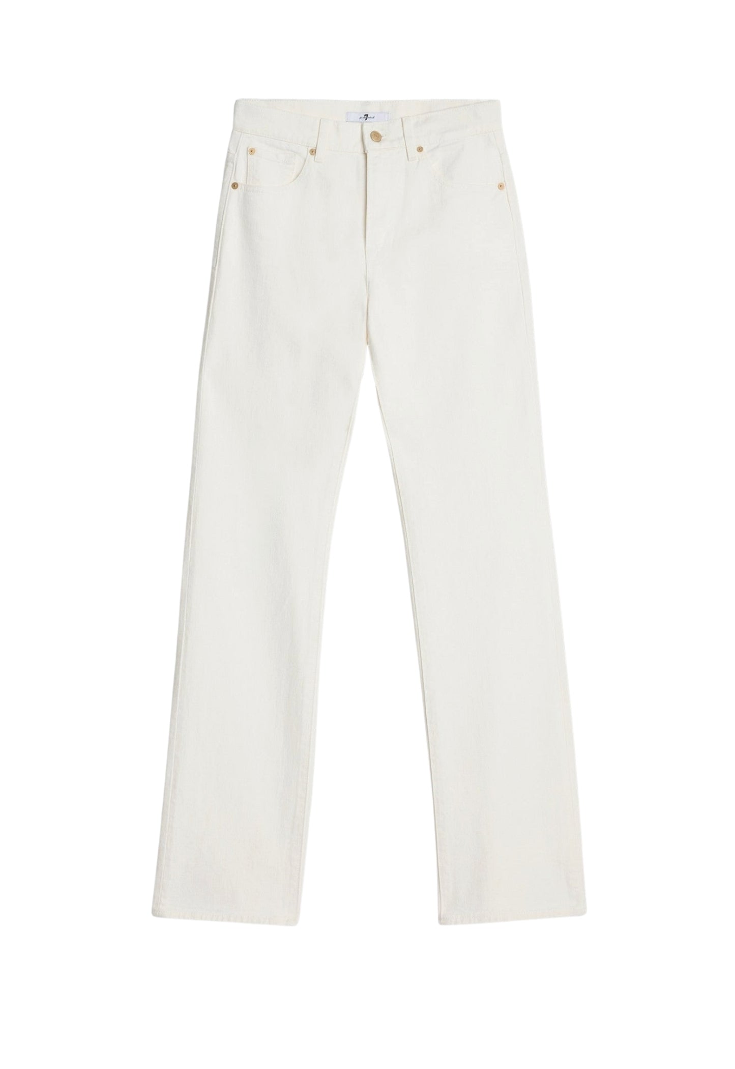7 FOR ALL MANKIND WOMEN TESS High Rise Straight Jeans Milkyway White