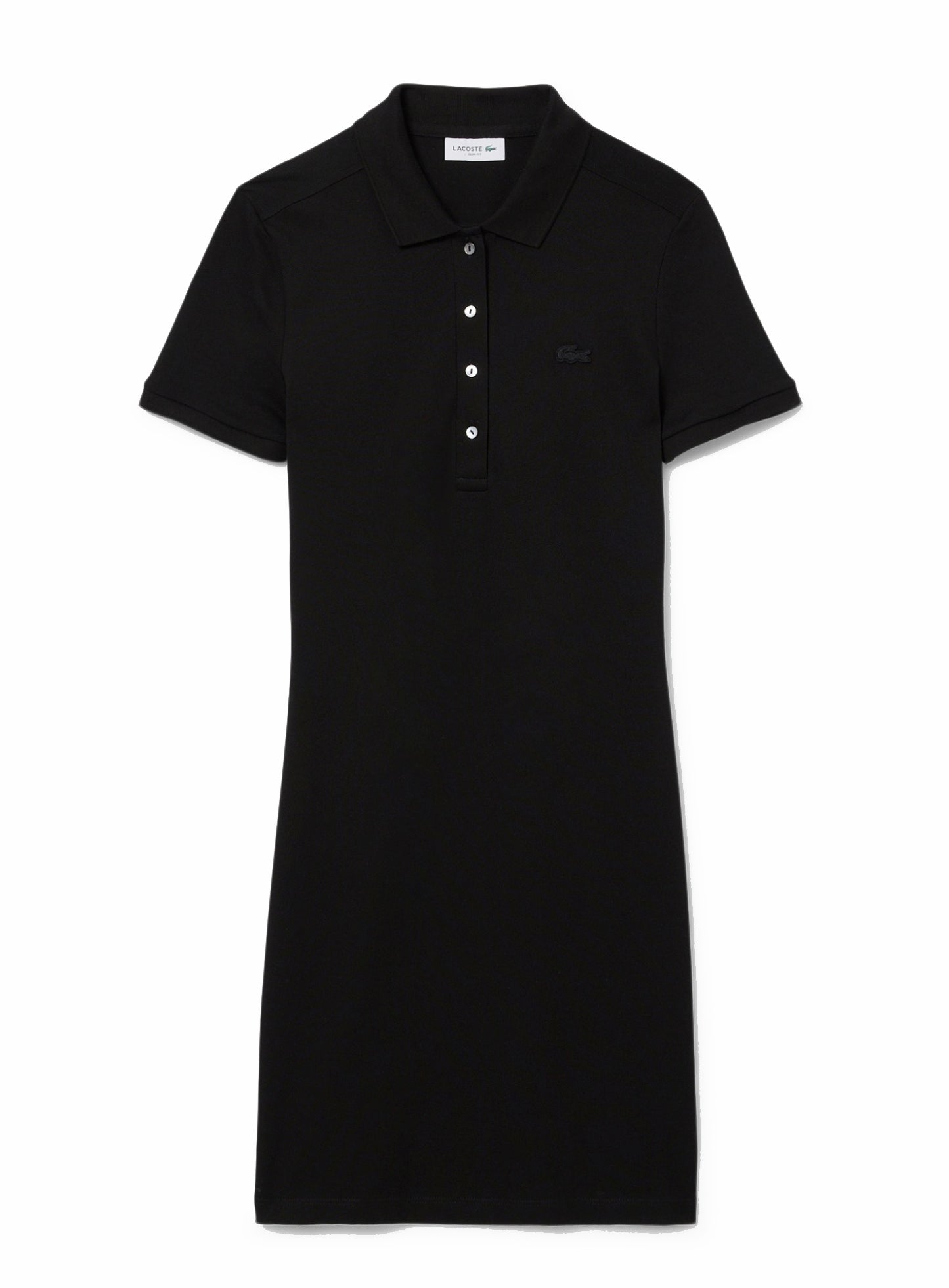 LACOSTE WOMEN Slim Fit Stretch Piqué Polo Dress Black