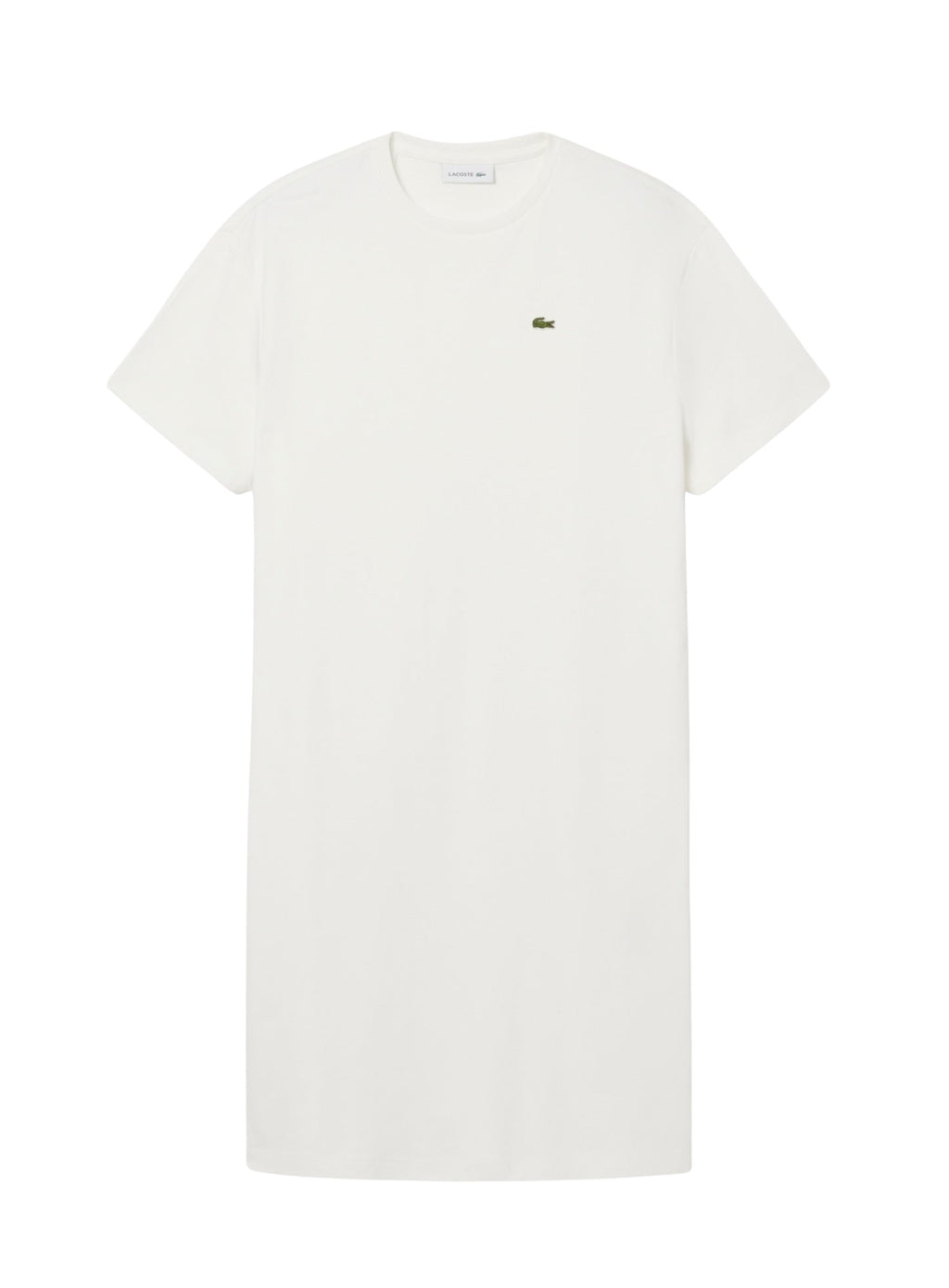 LACOSTE WOMEN Oversized Cotton T-Shirt Dress White