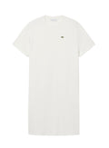 LACOSTE WOMEN Oversized Cotton T-Shirt Dress White