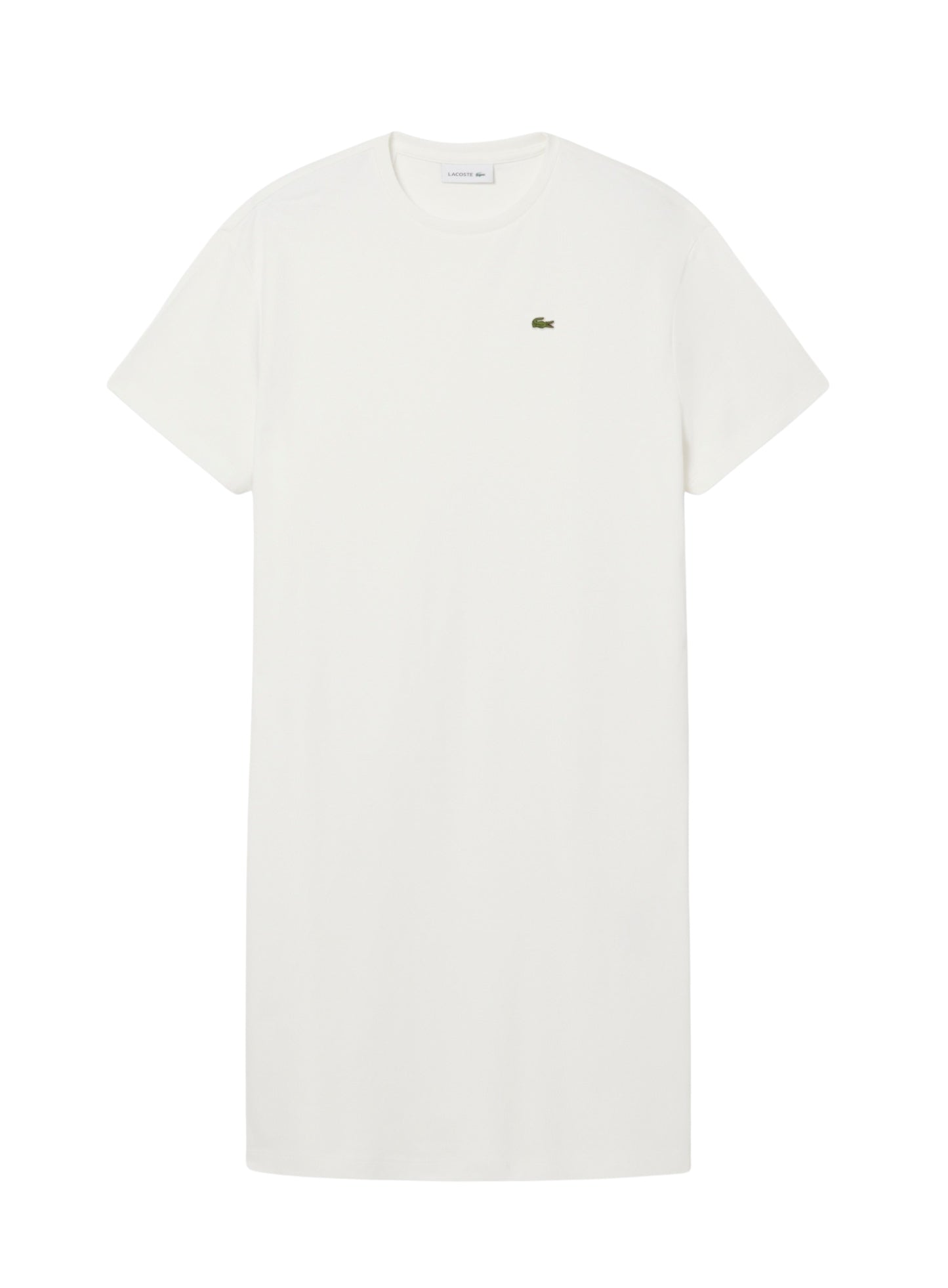 LACOSTE WOMEN Oversized Cotton T-Shirt Dress White
