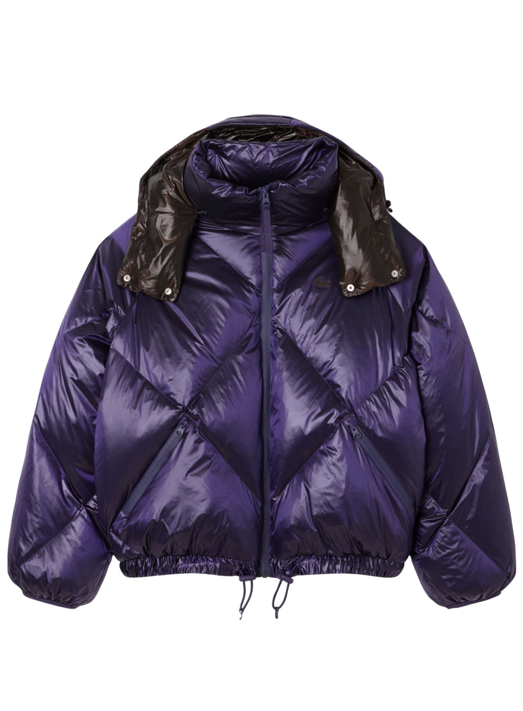LACOSTE WOMEN Oversized Water-Repellent Down Jacket Purple