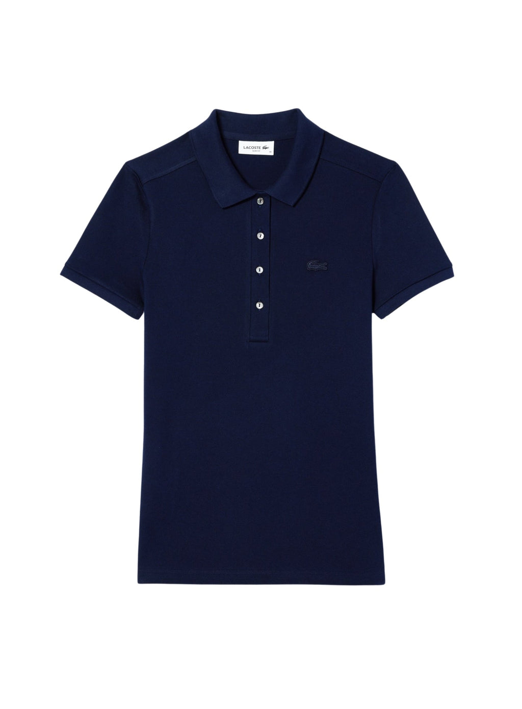 LACOSTE WOMEN L.12.D Slim Fit Stretch Piqué Polo Shirt Midnight Blue