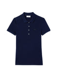LACOSTE WOMEN L.12.D Slim Fit Stretch Piqué Polo Shirt Midnight Blue