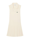 LACOSTE WOMEN Stretch Tennis Dress and Shorts White Khaki Green