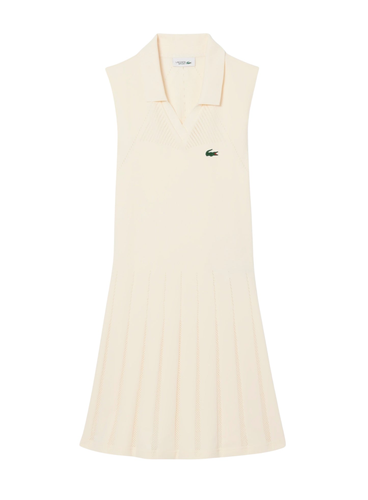 LACOSTE WOMEN Stretch Tennis Dress and Shorts White Khaki Green