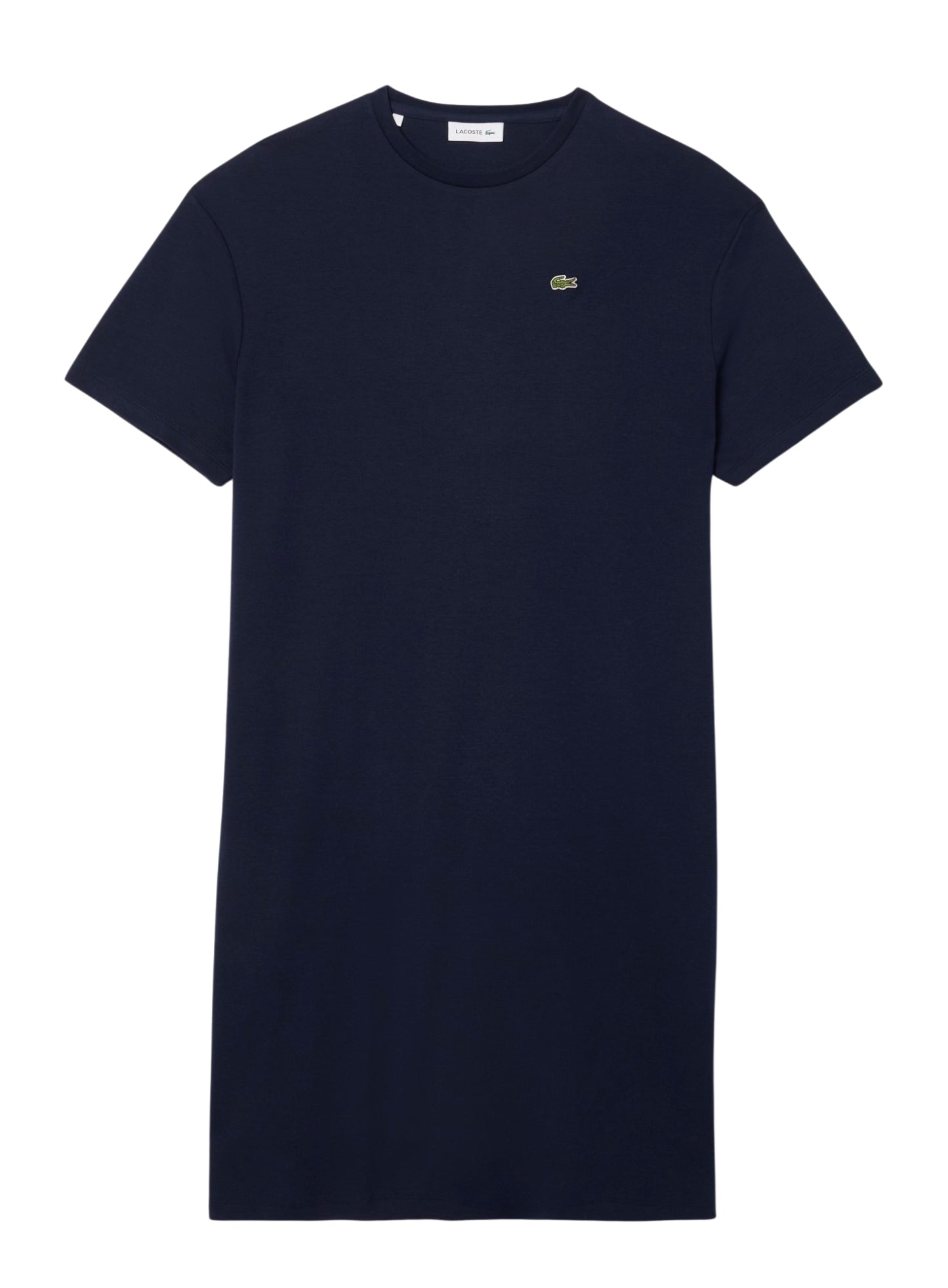 LACOSTE WOMEN Oversized Cotton T-Shirt Dress Midnight Blue