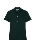 LACOSTE WOMEN L.12.D Slim Fit Stretch Piqué Polo Shirt Sinople Green