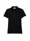 LACOSTE WOMEN L.12.D Slim Fit Stretch Piqué Polo Shirt Black