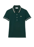 LACOSTE WOMEN L.12.D Slim Fit Trim Detail Polo Shirt Green