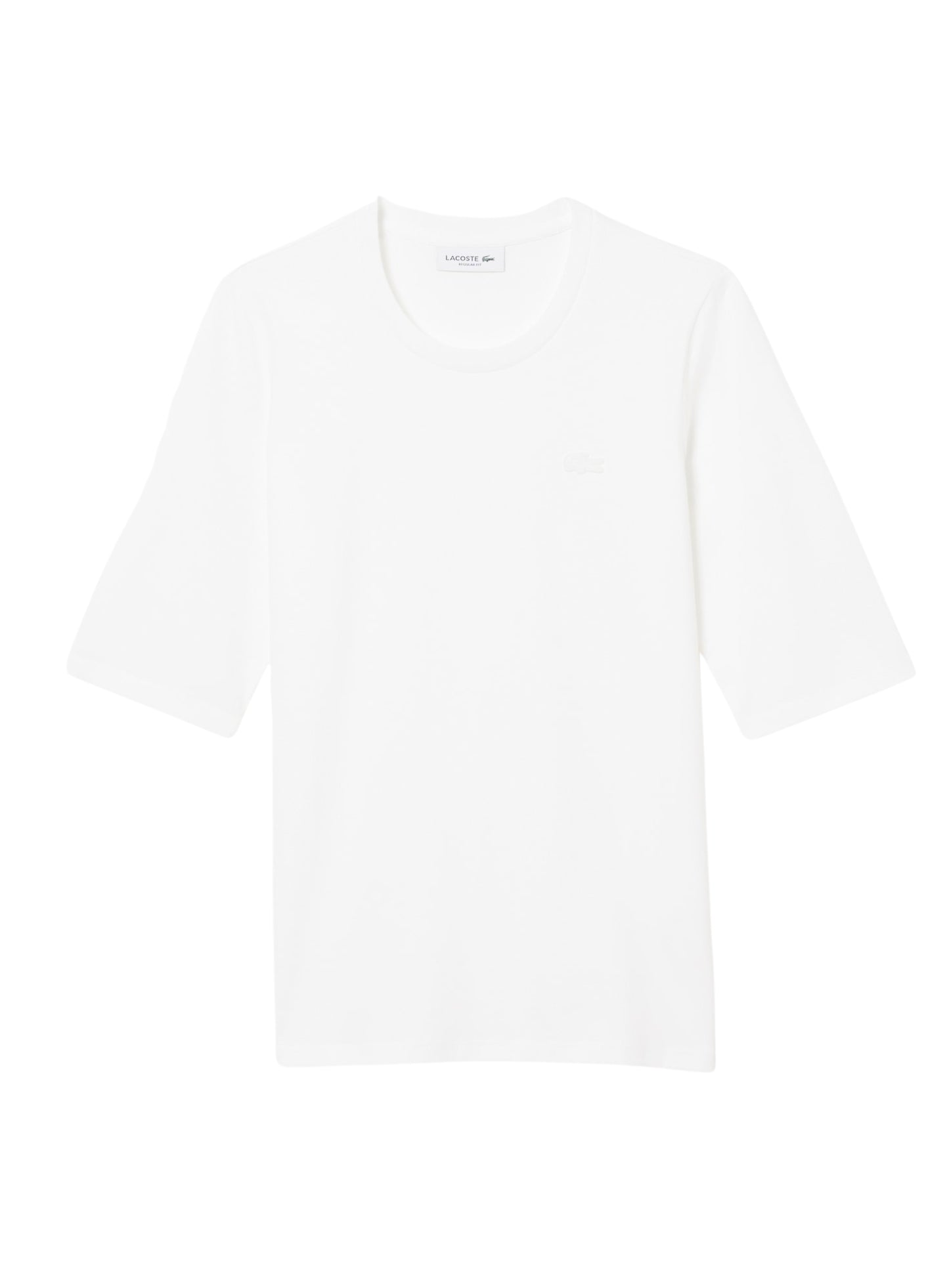 LACOSTE WOMEN Soft Cotton Three Quarter Sleeve T-shirt White