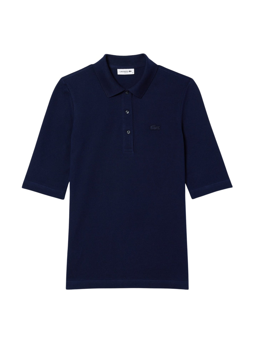 LACOSTE WOMEN Slim Fit L.12.D Three Quarter Sleeve Polo Shirt Midnight Blue