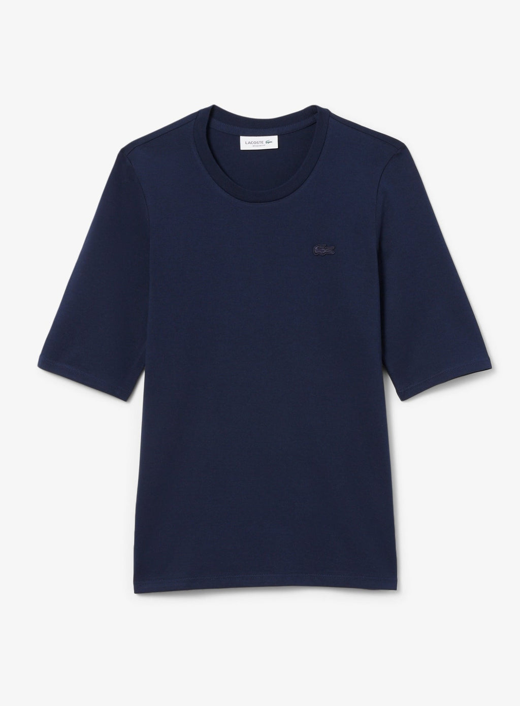 LACOSTE WOMEN Soft Cotton Three Quarter Sleeve T-shirt Midnight Blue
