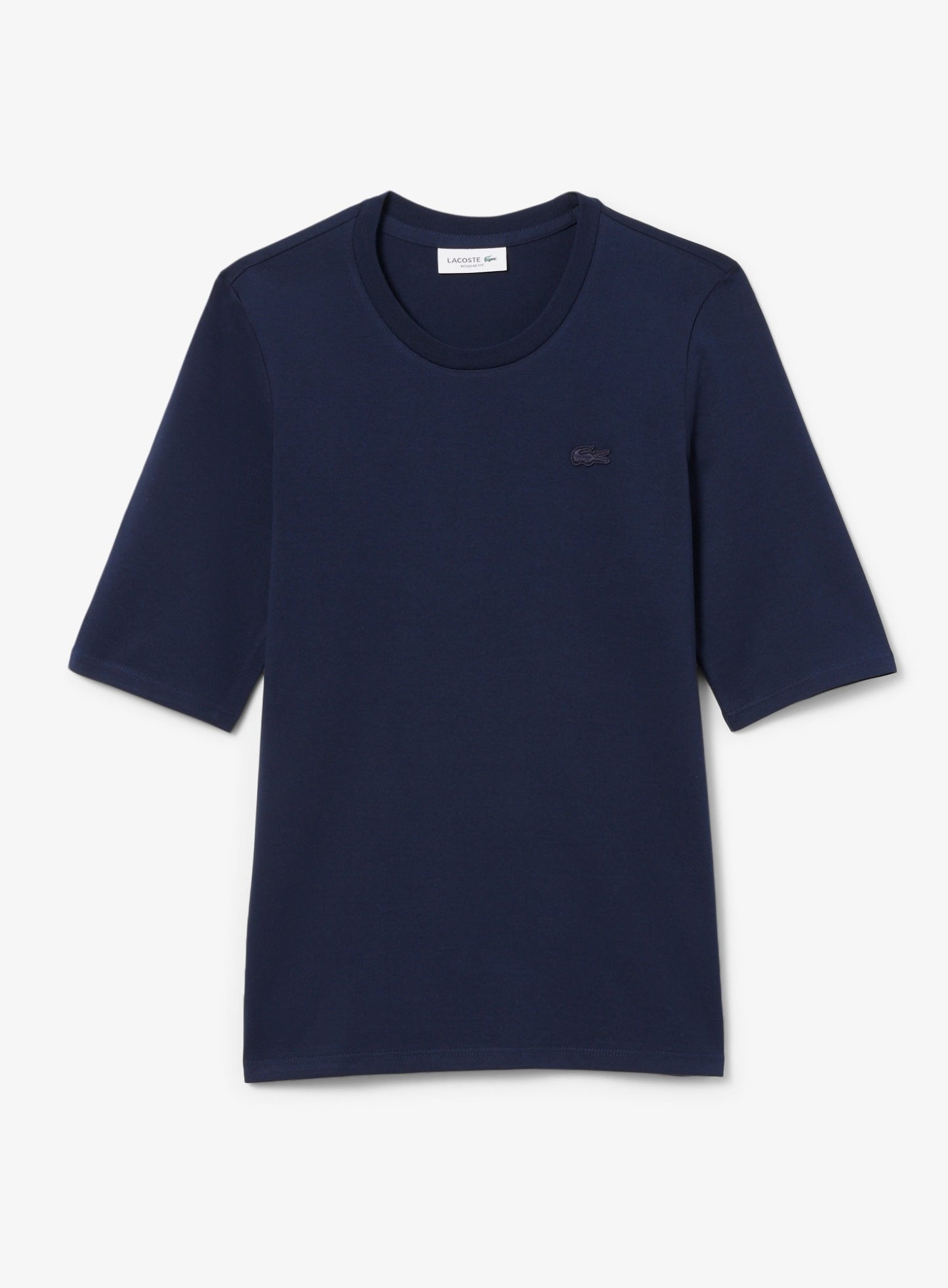 LACOSTE WOMEN Soft Cotton Three Quarter Sleeve T-shirt Midnight Blue