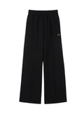 LACOSTE WOMEN Cotton Wide Leg Sweatpants Black