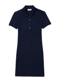 LACOSTE WOMEN Slim Fit Stretch Piqué Polo Dress Midnight Blue