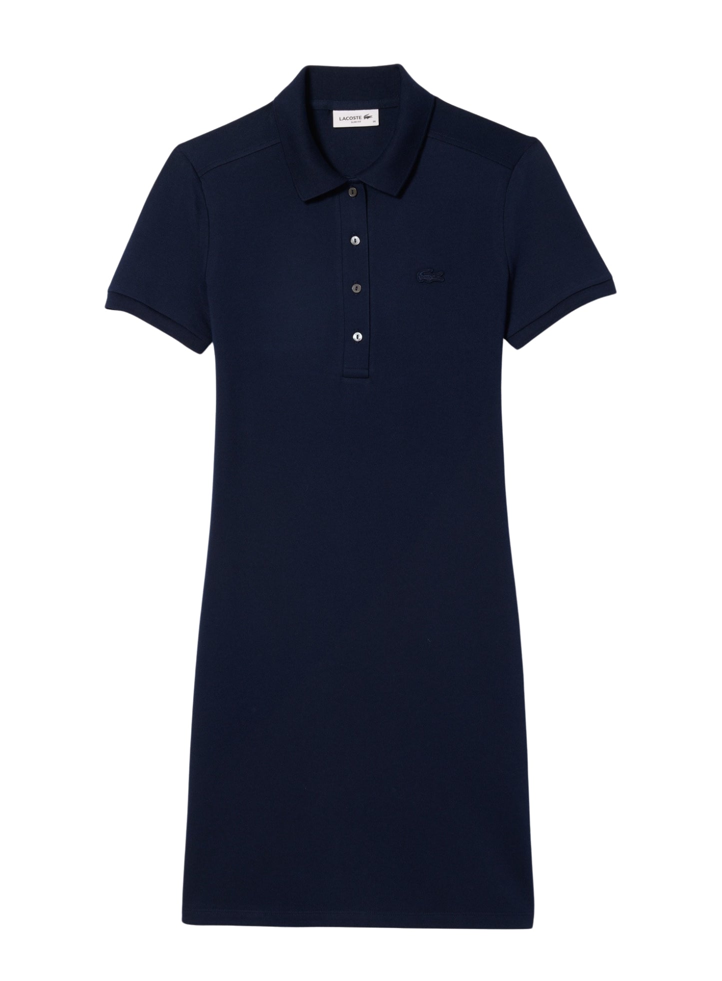 LACOSTE WOMEN Slim Fit Stretch Piqué Polo Dress Midnight Blue