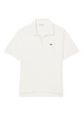 LACOSTE WOMEN Relaxed Fit Fluid Piqué Polo Shirt White