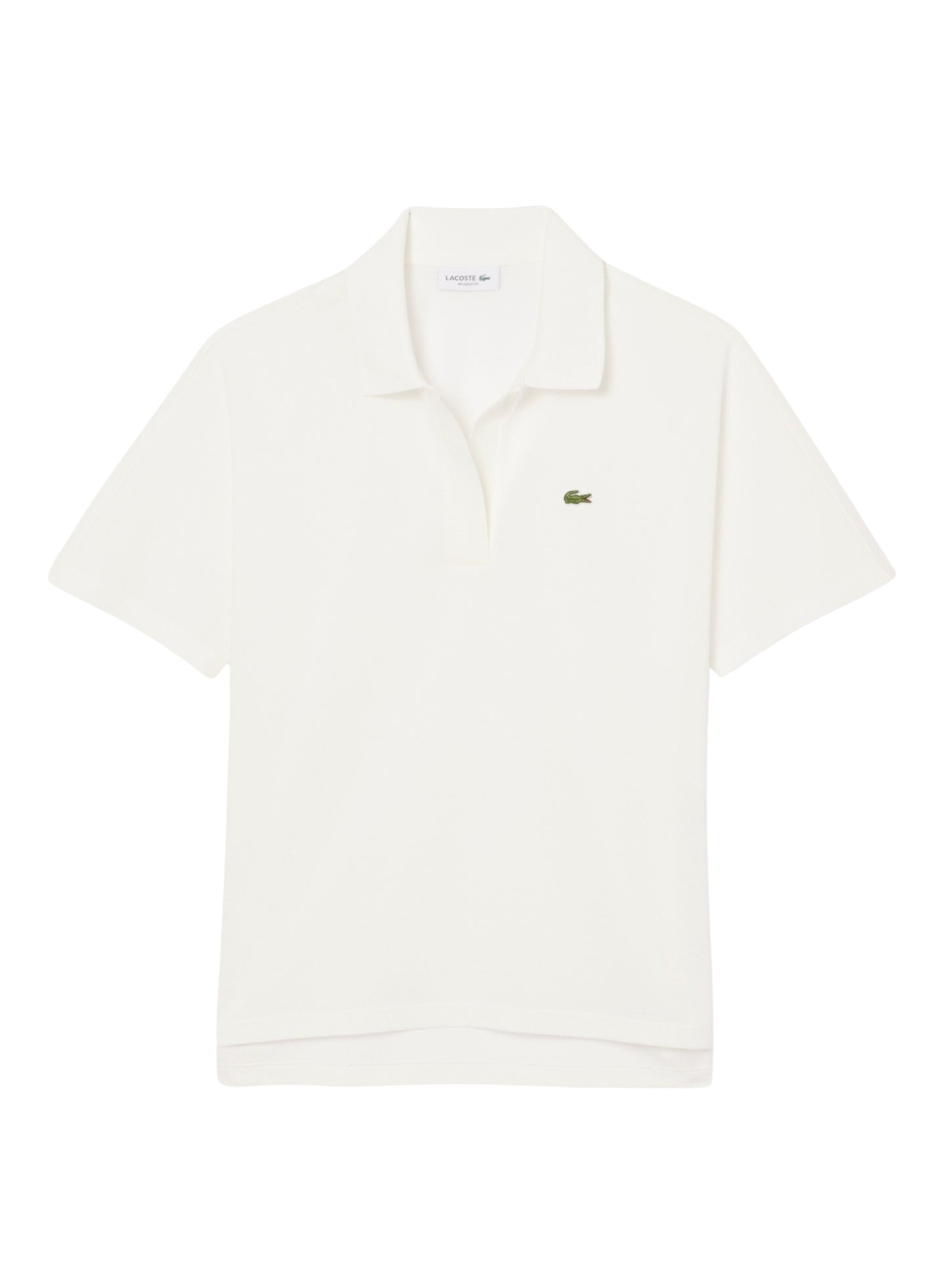 LACOSTE WOMEN Relaxed Fit Fluid Piqué Polo Shirt White