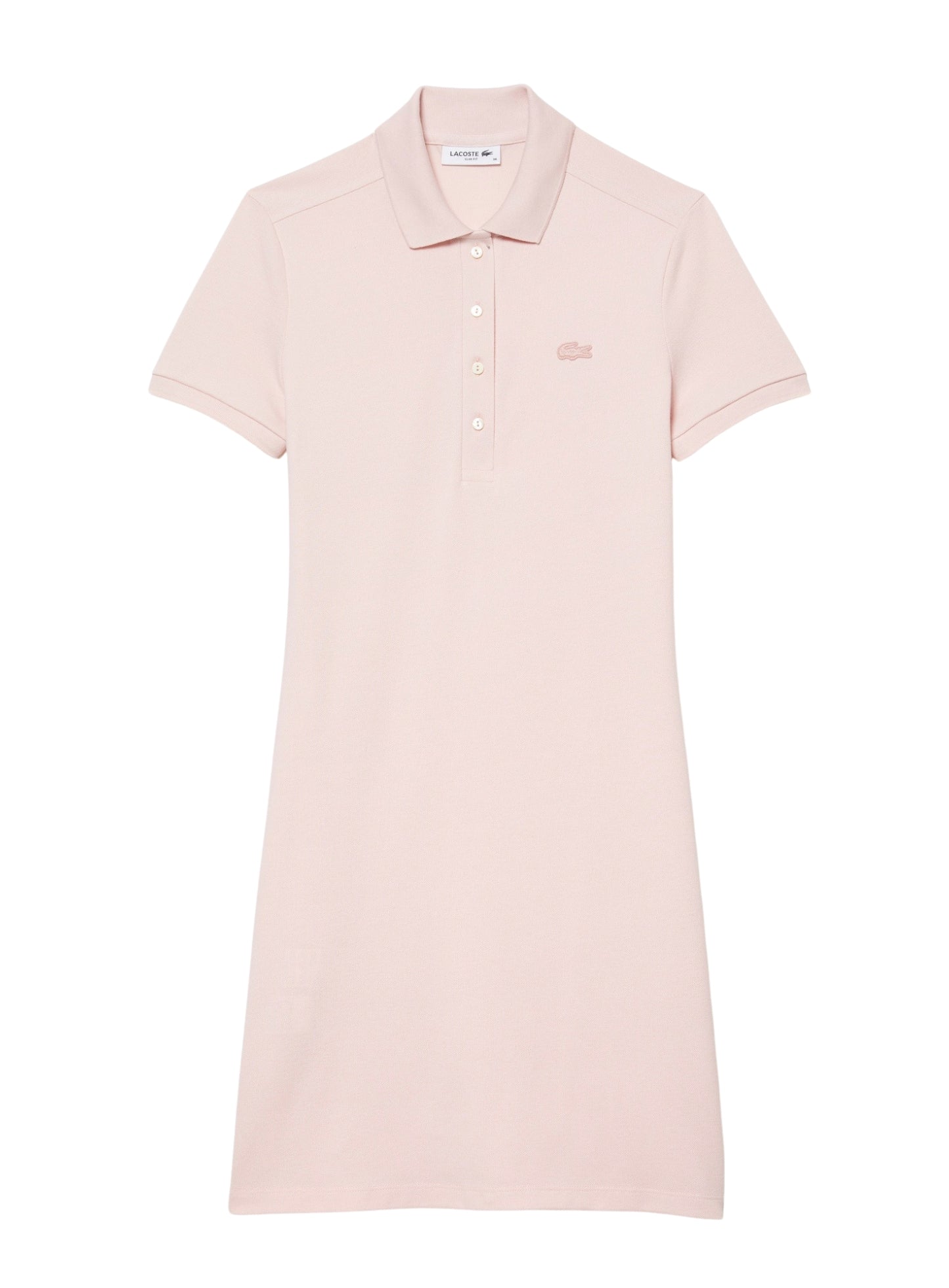 LACOSTE WOMEN Slim Fit Stretch Piqué Polo Dress Light Pink