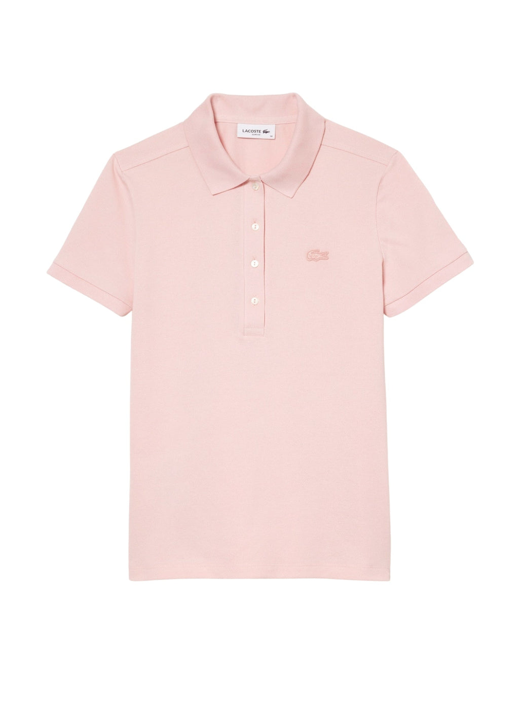LACOSTE WOMEN L.12.D Slim Fit Stretch Piqué Polo Shirt Light Pink