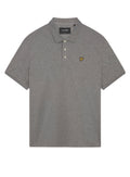 LYLE & SCOTT Plain Polo Shirt Mid Grey Marl