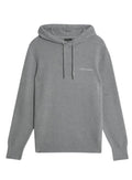 LYLE & SCOTT Script Knitted Hoodie Mid Grey Marl