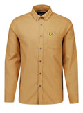LYLE & SCOTT Plain Flannel Shirt Tigers Eye Orange