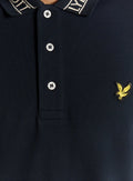 LYLE & SCOTT Collar Logo Ribbed Polo Shirt Dark Navy