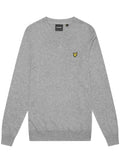 LYLE & SCOTT Cotton Merino V Neck Jumper Mid Grey Marl