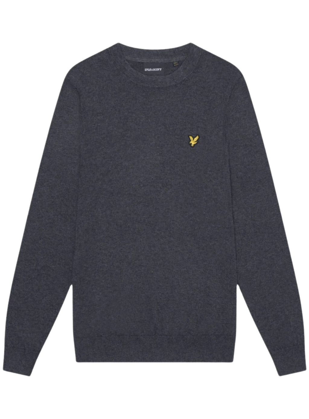 LYLE & SCOTT Cotton Merino Crew Neck Jumper Charcoal Marl