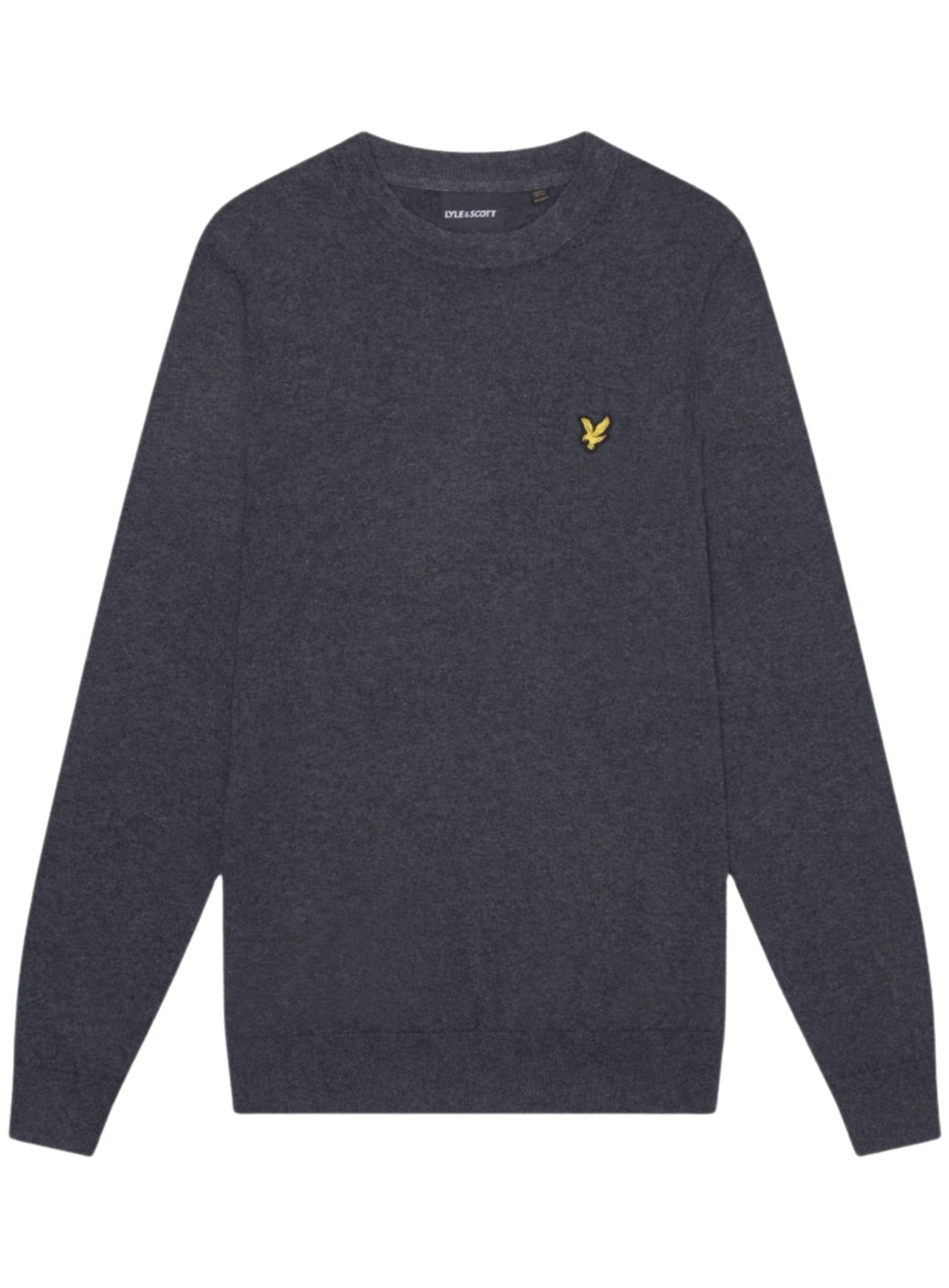 LYLE & SCOTT Cotton Merino Crew Neck Jumper Charcoal Marl