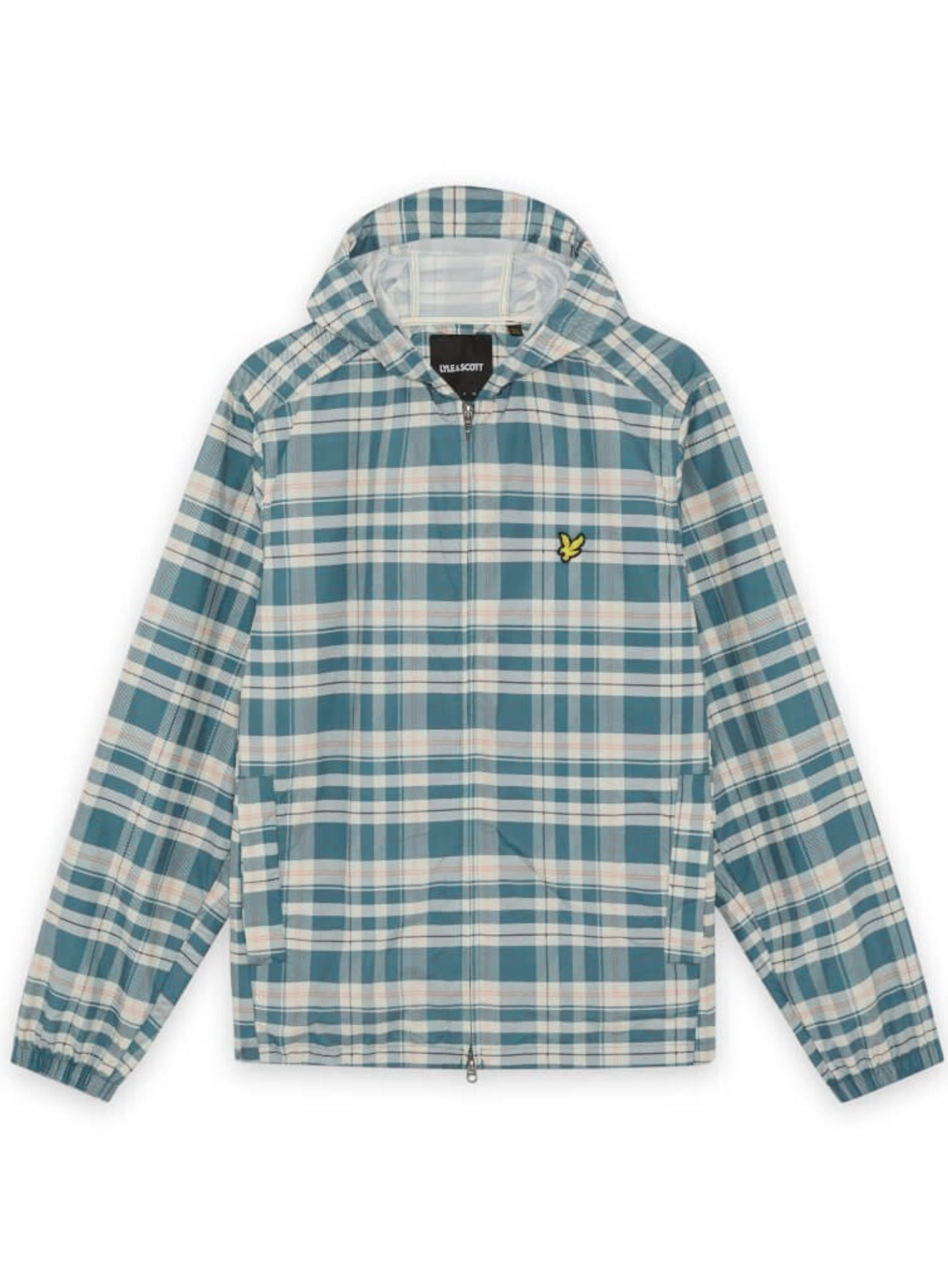 LYLE & SCOTT Tartan Hooded Zip Through Jacket Everglade