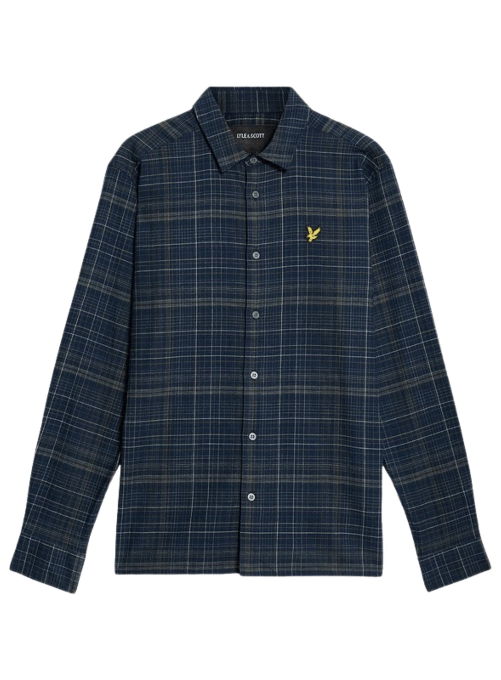 LYLE & SCOTT Checked Flannel Shirt Dark Navy/ Tree Green