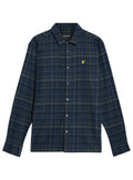 LYLE & SCOTT Checked Flannel Shirt Dark Navy/ Tree Green