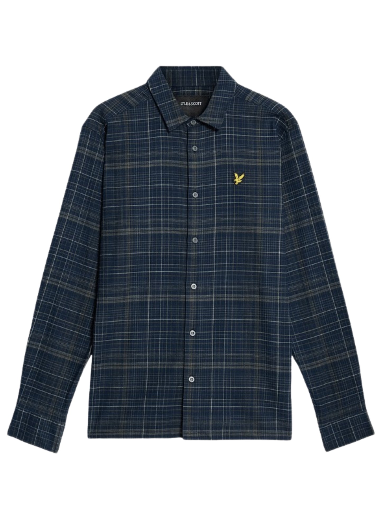 LYLE & SCOTT Checked Flannel Shirt Dark Navy/ Tree Green