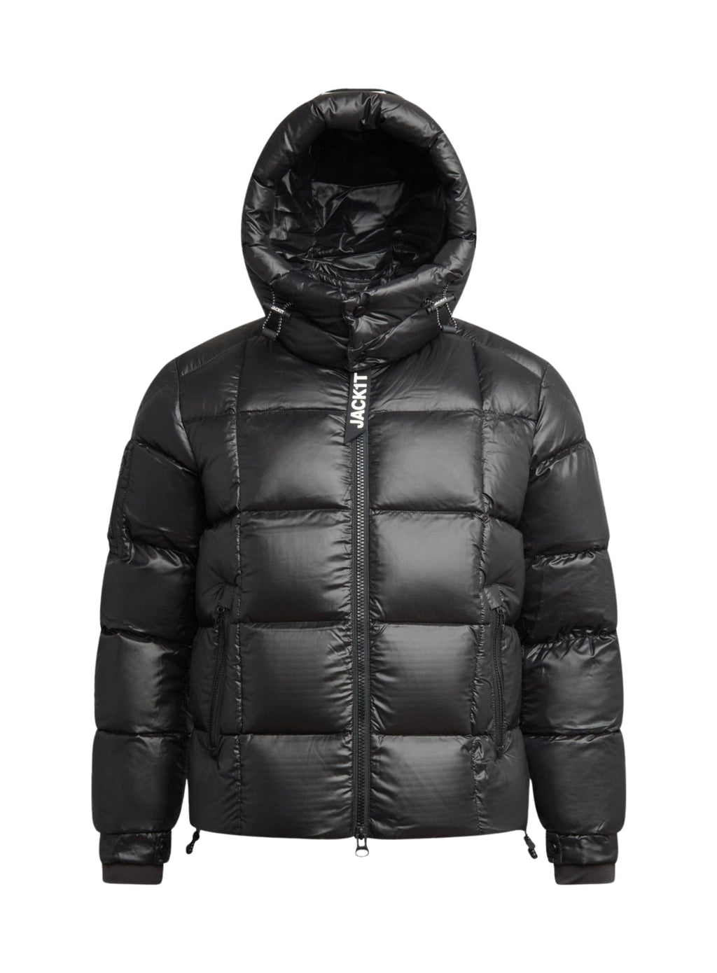 JACK1T EZ Boxed Puffer Racer Jacket Lux Black