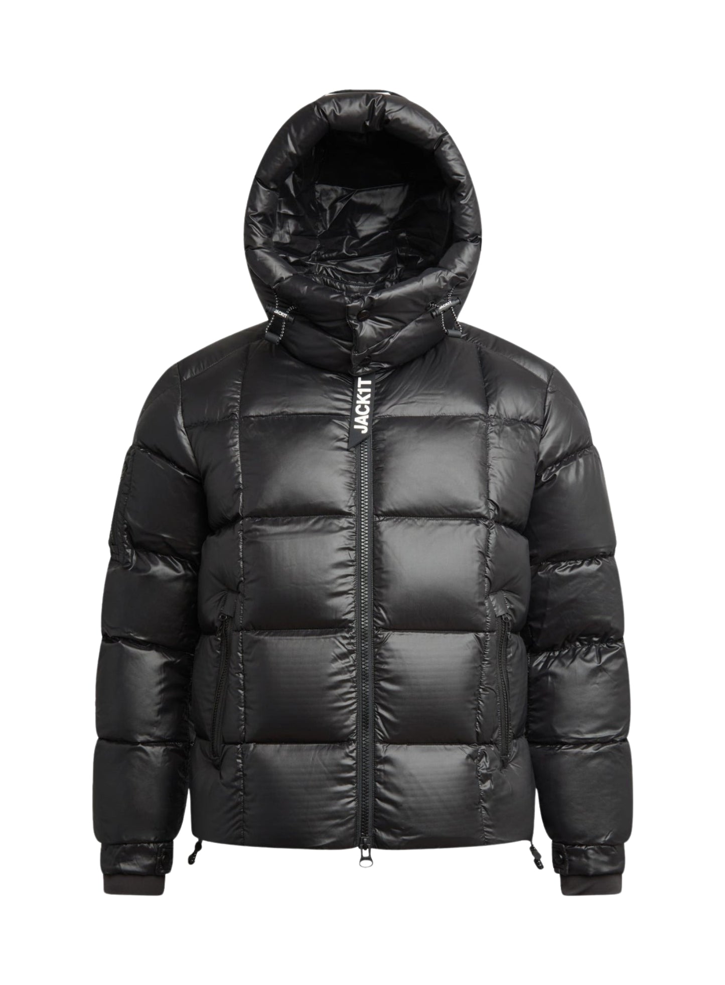 JACK1T EZ Boxed Puffer Racer Jacket Lux Black