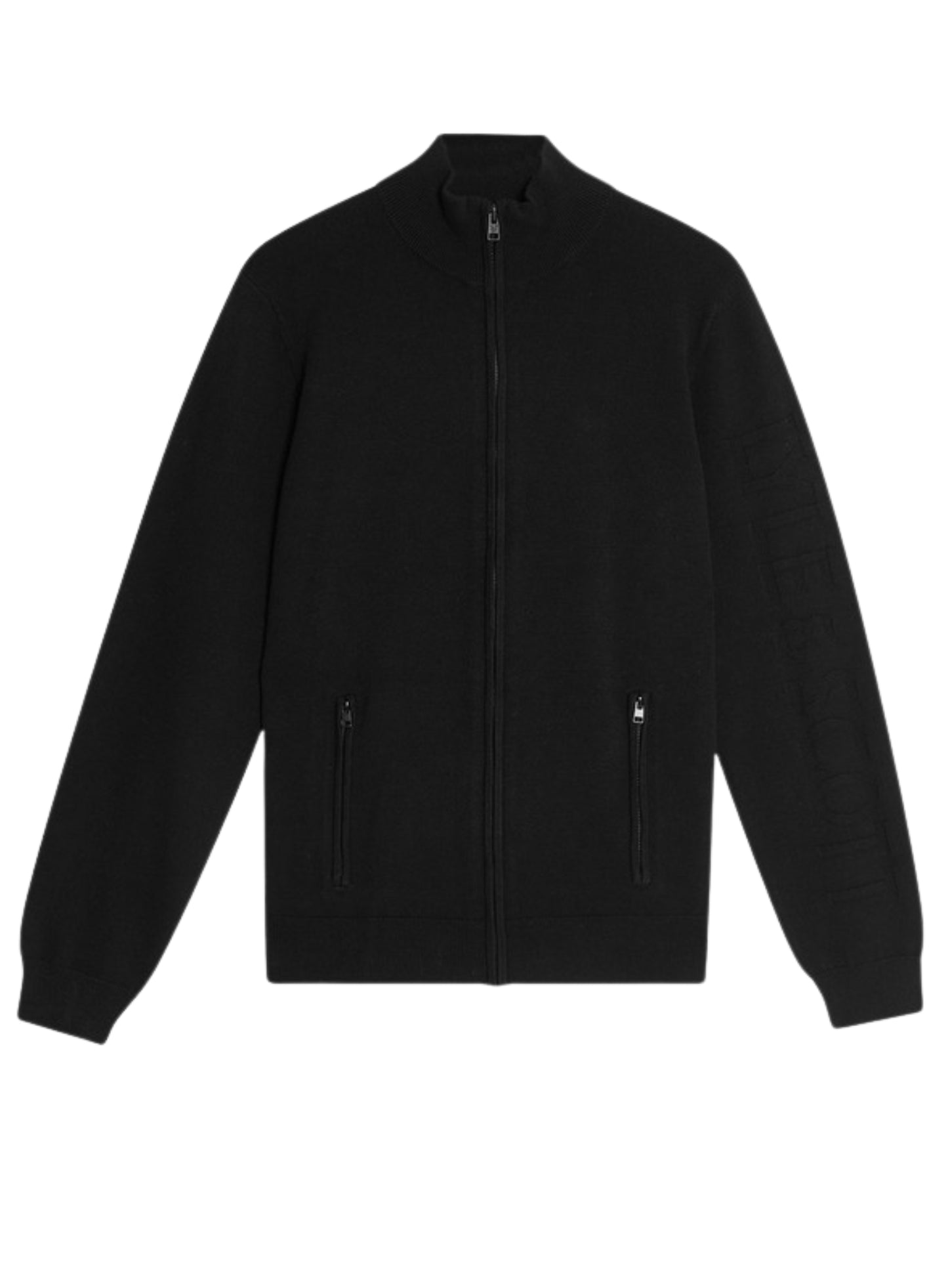 LYLE & SCOTT Mesh Logo Knitted Track Jacket Jet Black